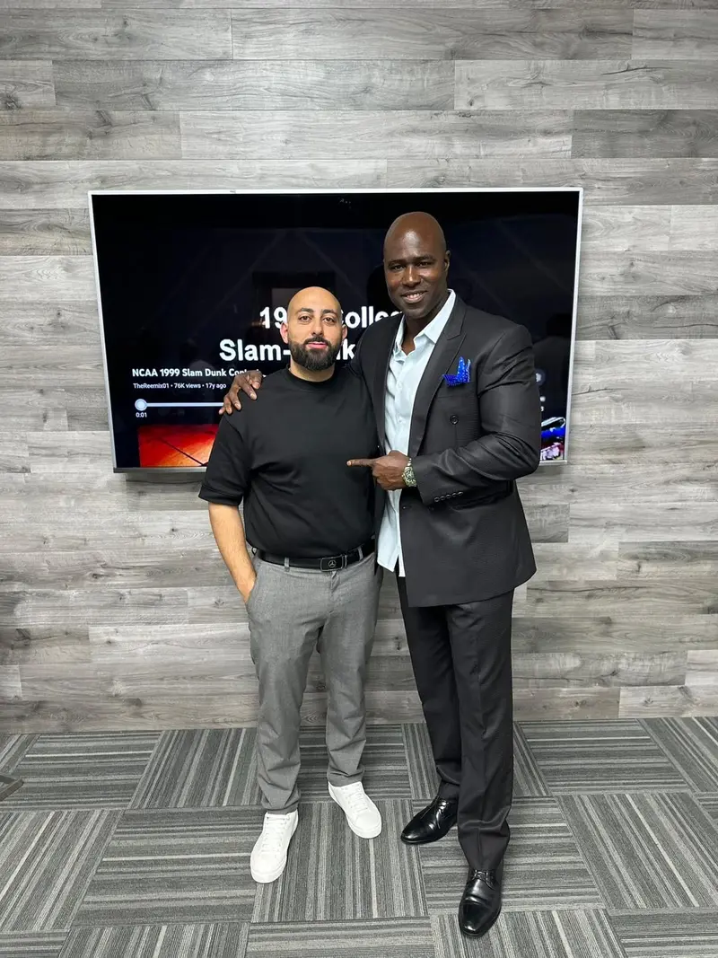 Gary Durrant with an event host